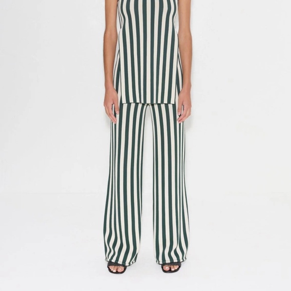 SIMONMILLER | JABBER KNIT PANT IN GUMMY GREEN STRIPES (SIZE LARGE) - Picture 1 of 5